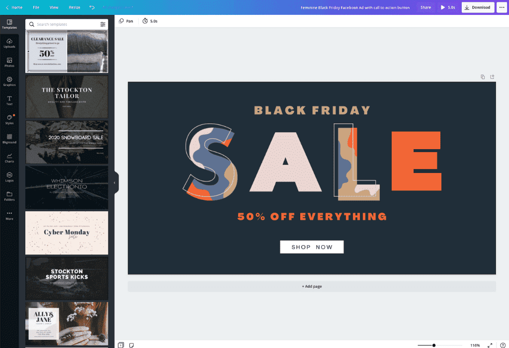 What are the benefits of creating Facebook ads using Canva templates?