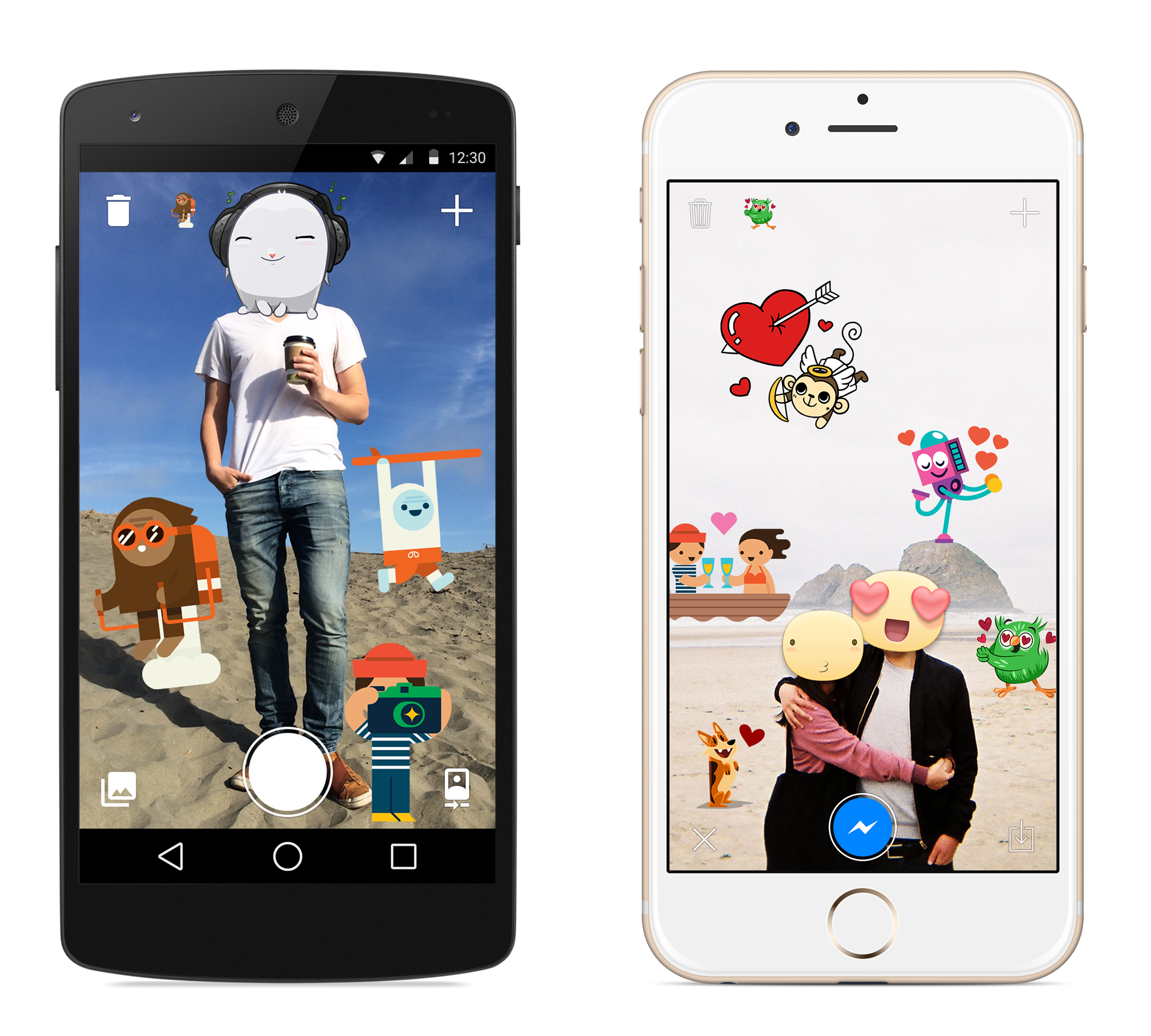 Facebook's self-created sticker feature