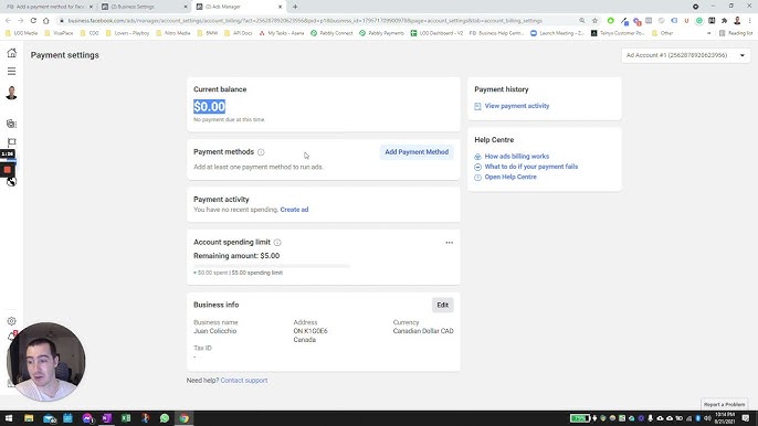 How to make manual payment on Facebook