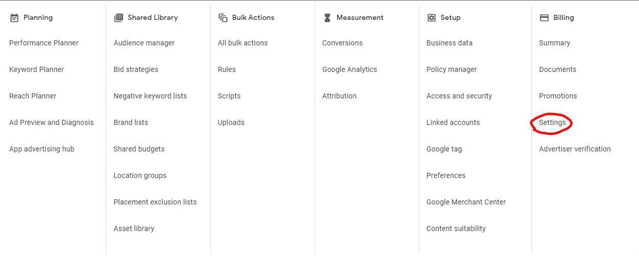 What is a new payment profile in Google Ads?