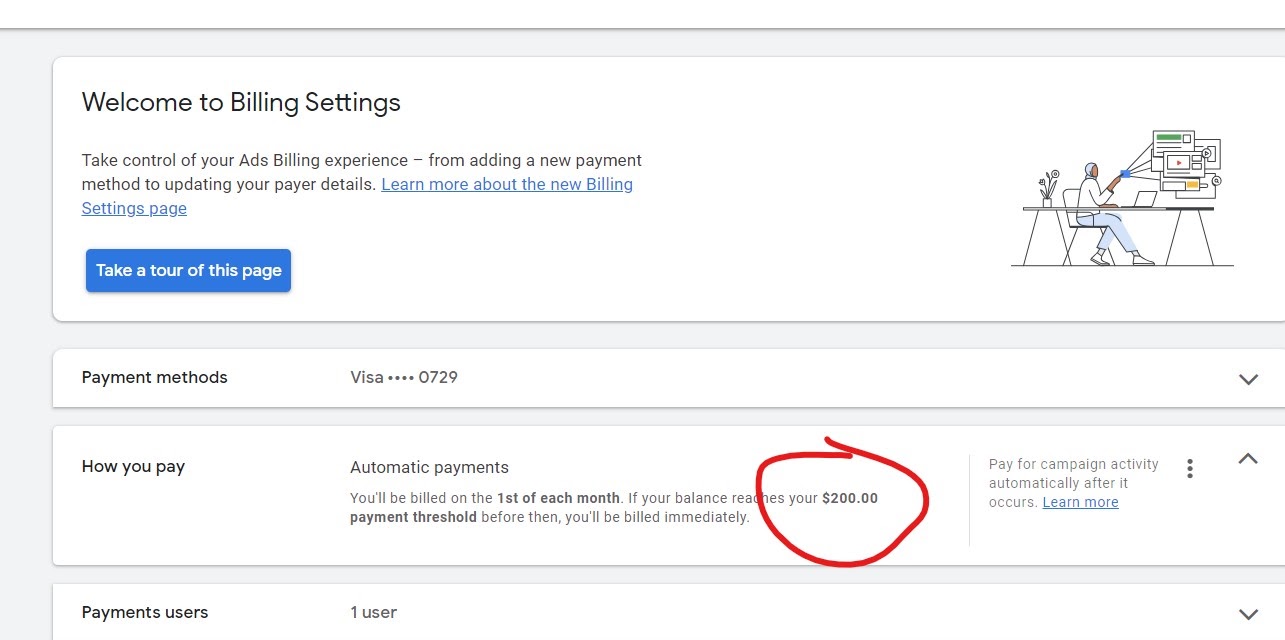 How to switch payers in Google Ads?