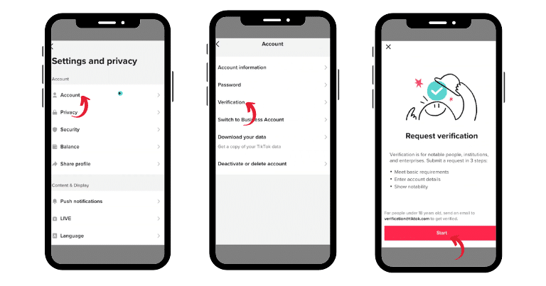 How does TikTok verify accounts?