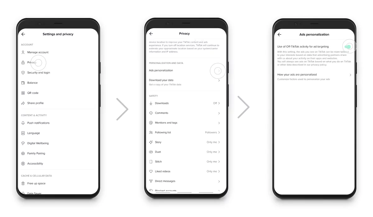 How to easily enable and disable public TikTok advertise