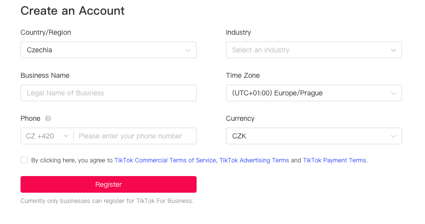 Tiktok ads available countries