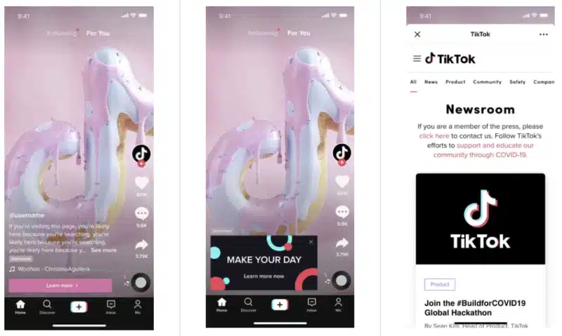 What are TikTok pop up ads?