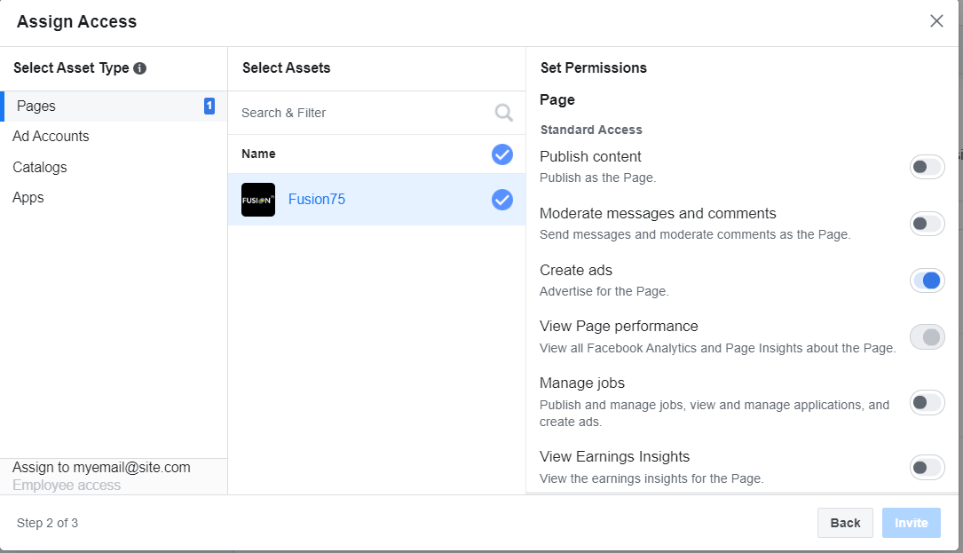 add someone to ad Manager Facebook