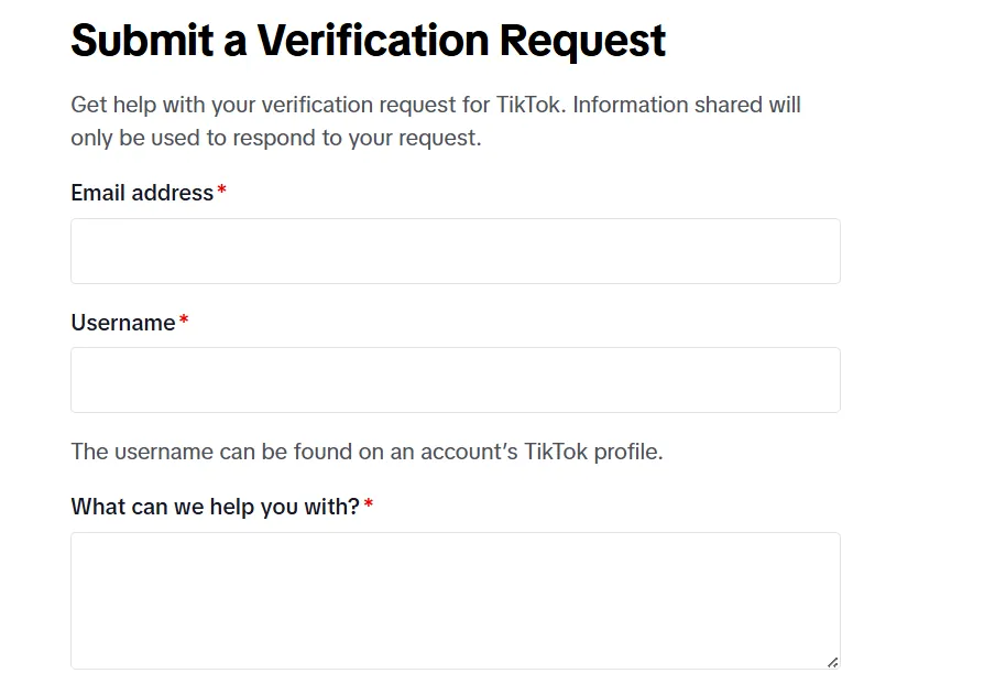 5 Steps to successfully submit a TikTok account verification request