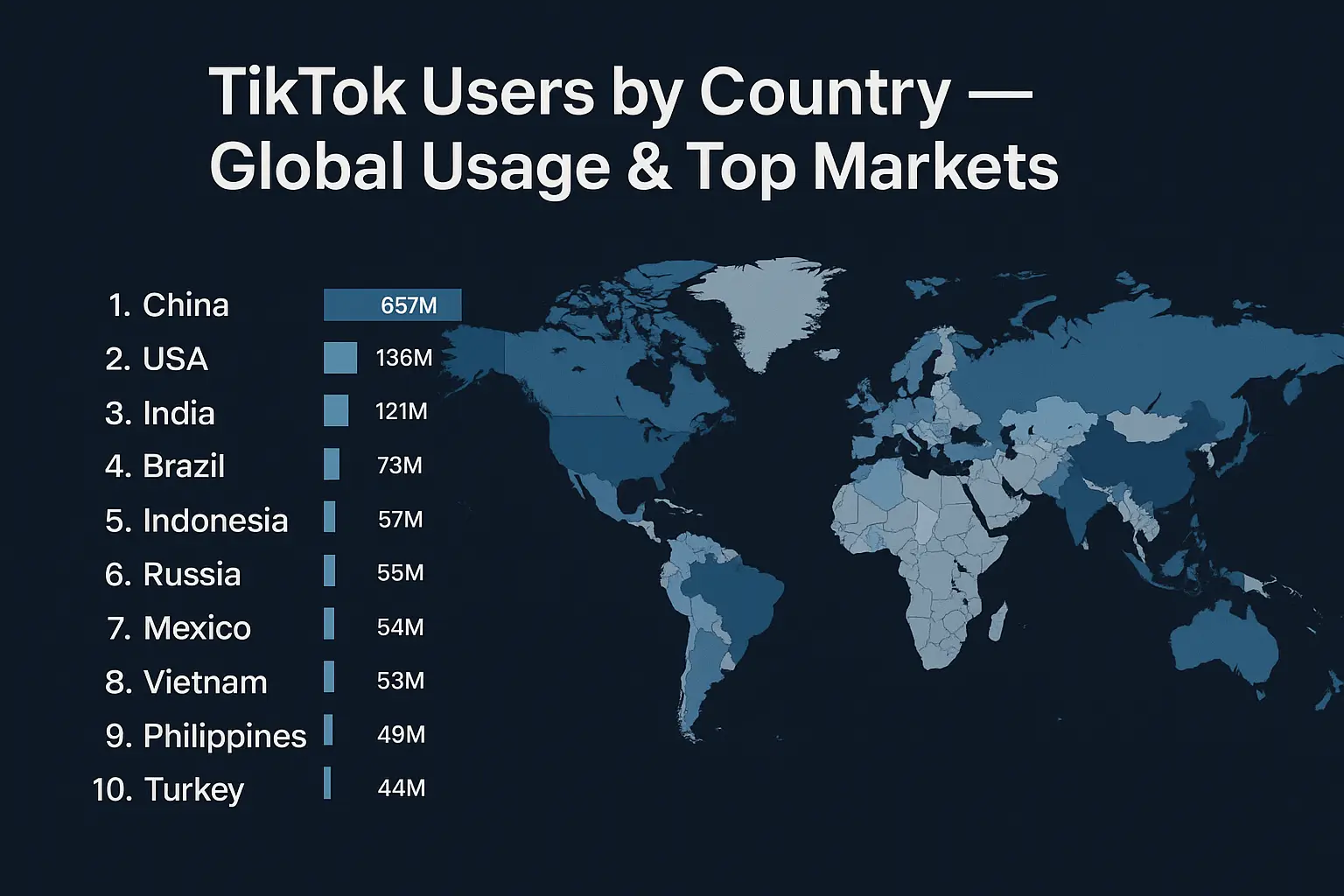 Discover the countries with the most verified accounts on TikTok
