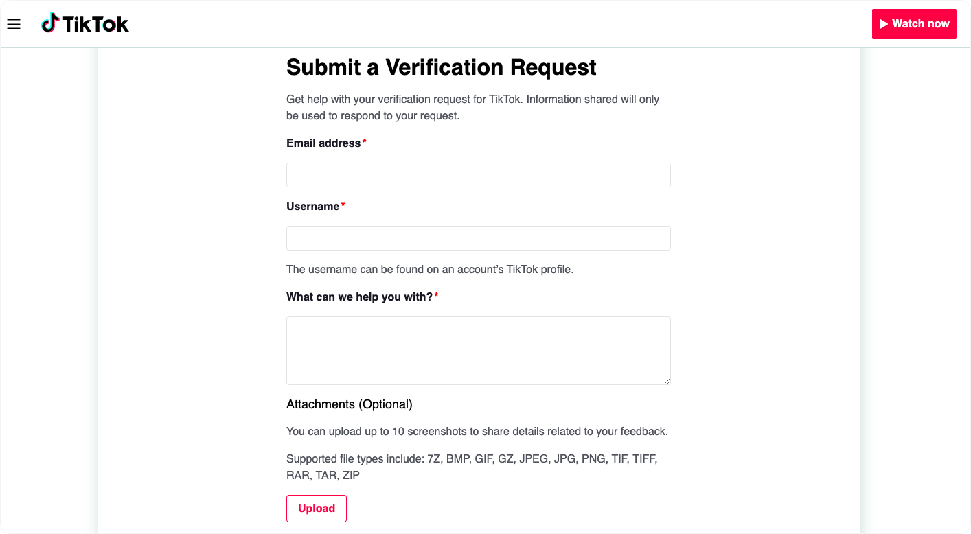 How to email TikTok to get verified