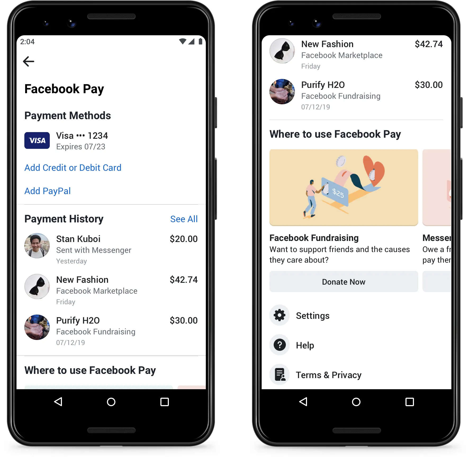 Facebook launches the Facebook Pay feature