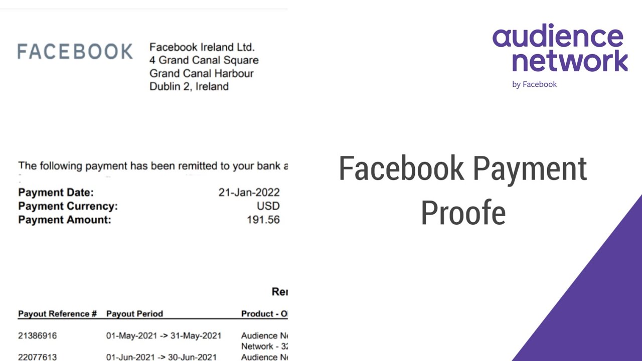 Facebook audience network payment pending