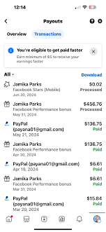 How long is the Facebook Audience Network payout processing time?