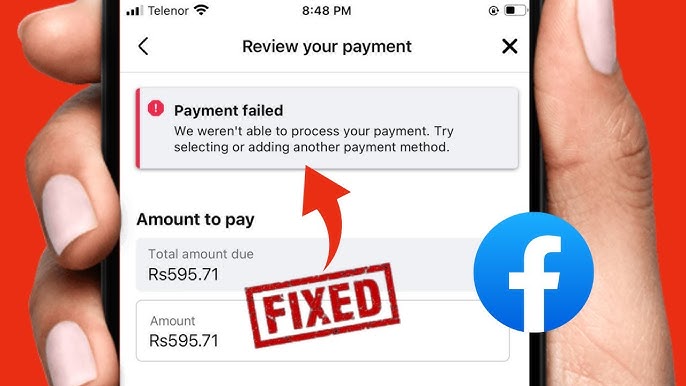 How to resolve the couldn t process payment facebook error