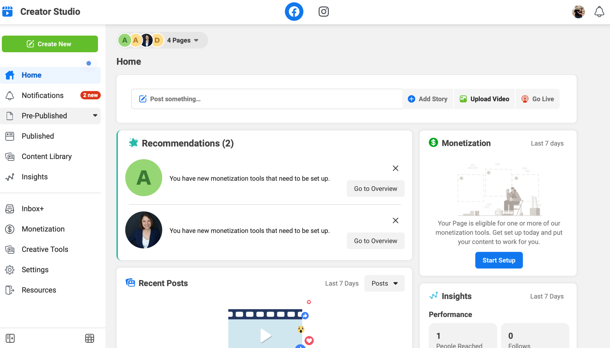 Overview of the Facebook Pay for business page
