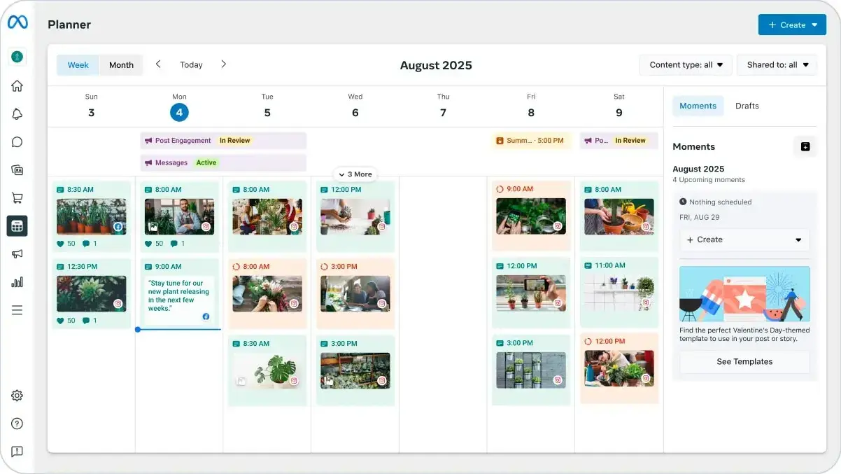 Scheduling automated Facebook posts professionally