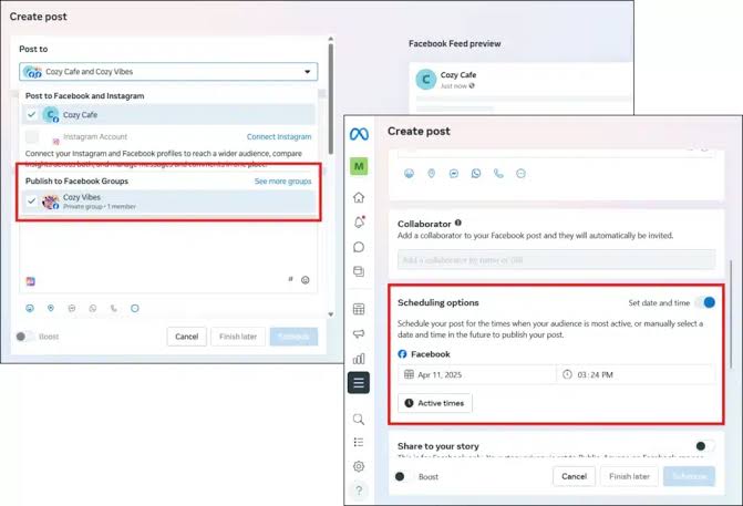Benefits of building a professional posting schedule for the Meta ecosystem