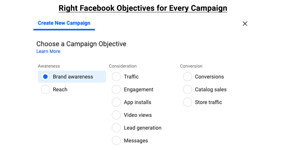 Guide on choosing the right campaign objective for Facebook Reels ads