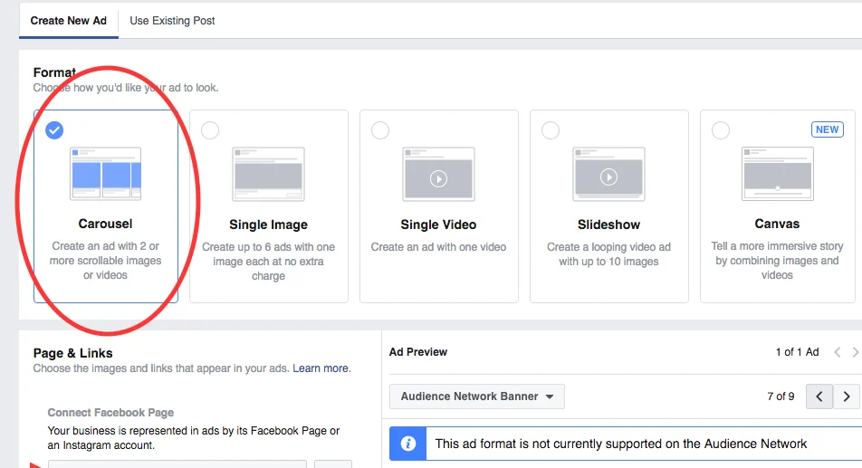 How to do carousel post on Facebook
