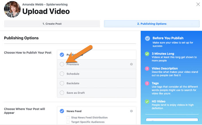 Tips for live pre recorded video Facebook