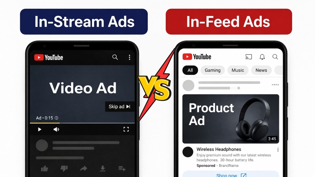 Which video formats are suitable for in-stream ads?
