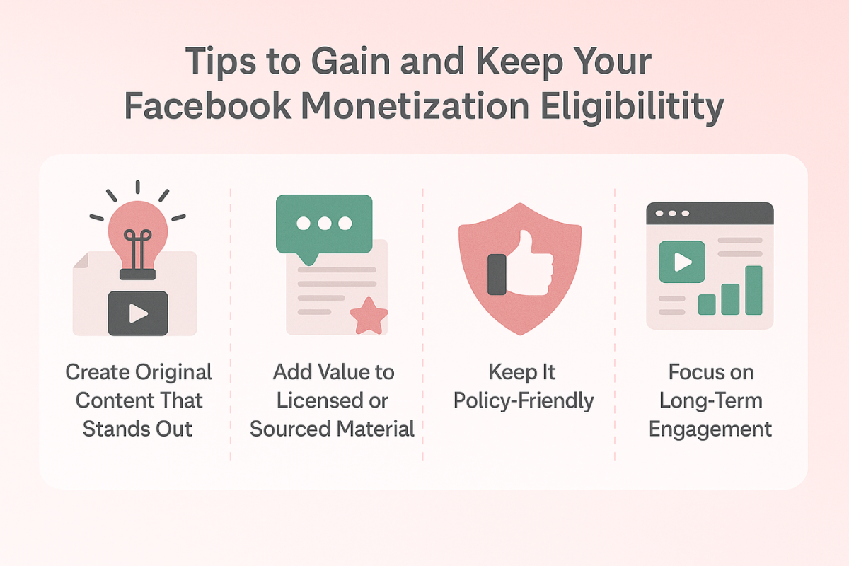 Facebook monetization policies that users must comply with