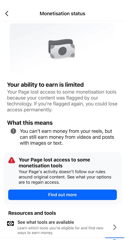 How to check if a Fanpage unoriginal content facebook