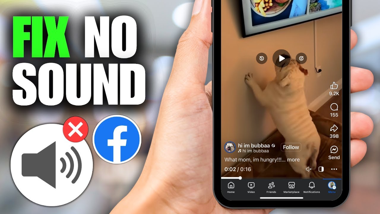 How to fix a TikTok video posted on Facebook that loses its audio